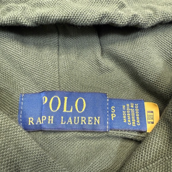 Polo Ralph Lauren Hoodie Mens Small Green Pony Sweatshirt Front Pocket Preppy - Picture 5 of 10